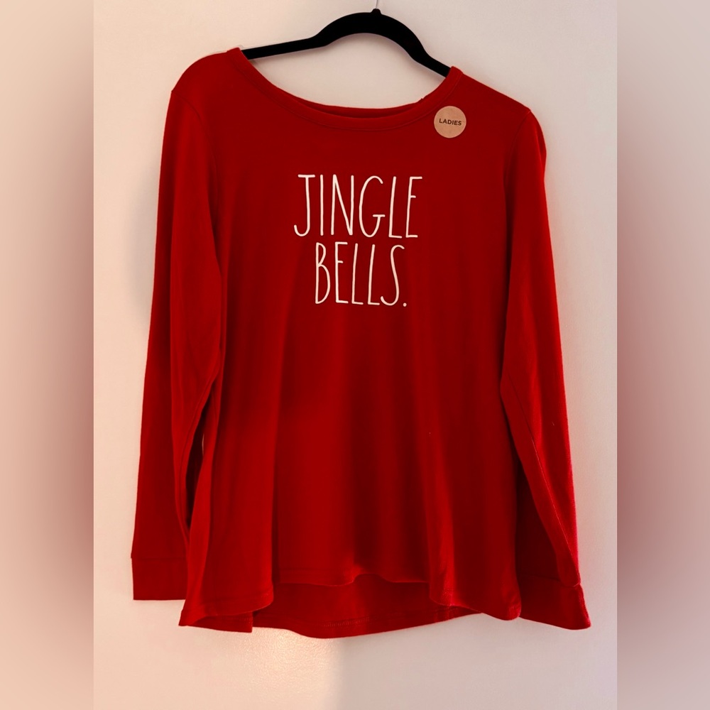 NWT Rae Dunn “Jingle Bells” Long Sleeve Shirt